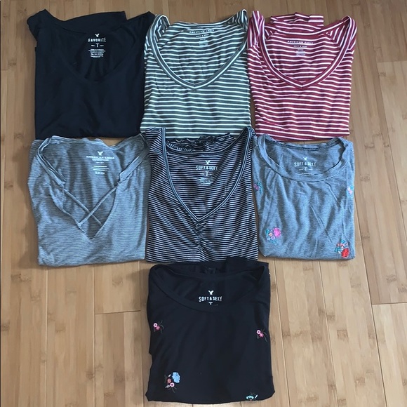 American Eagle Outfitters Tops - 7 American Eagle Short Sleeve T-Shirts